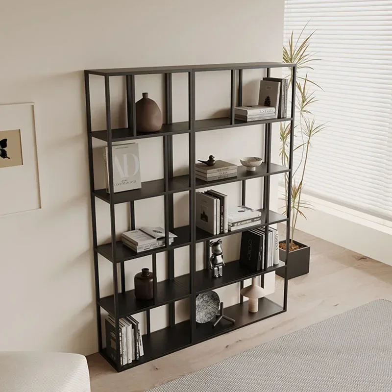 Library White Bookshelf Floor Collect Stand Shelving Bookcases Organizer Bedroom Nordic Estanteria Libros Minimalist Furniture