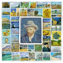 Van Gogh Paintings Artwork Aesthetic Stickers Landscape Self-Portrait DIY Gift Decal for Laptop Phone Luggage Luggage Waterproof