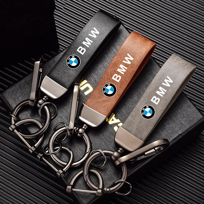 Car Genuine Leather Key Chain Key Rings 3D Metal Keychains For BMW M3 M4 M5 F93 F92 F97 F98 F95 F96 F94 G30 G20 G05 G06 G07 F07