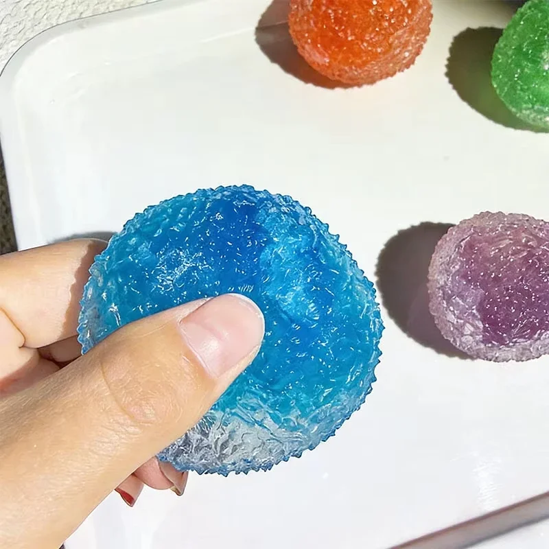 Sensory Stress Reliever Reusable Slushie Squeeze Ball with Crunchy Crackling Noise Creative Moldable Fidget Putty For All Ages
