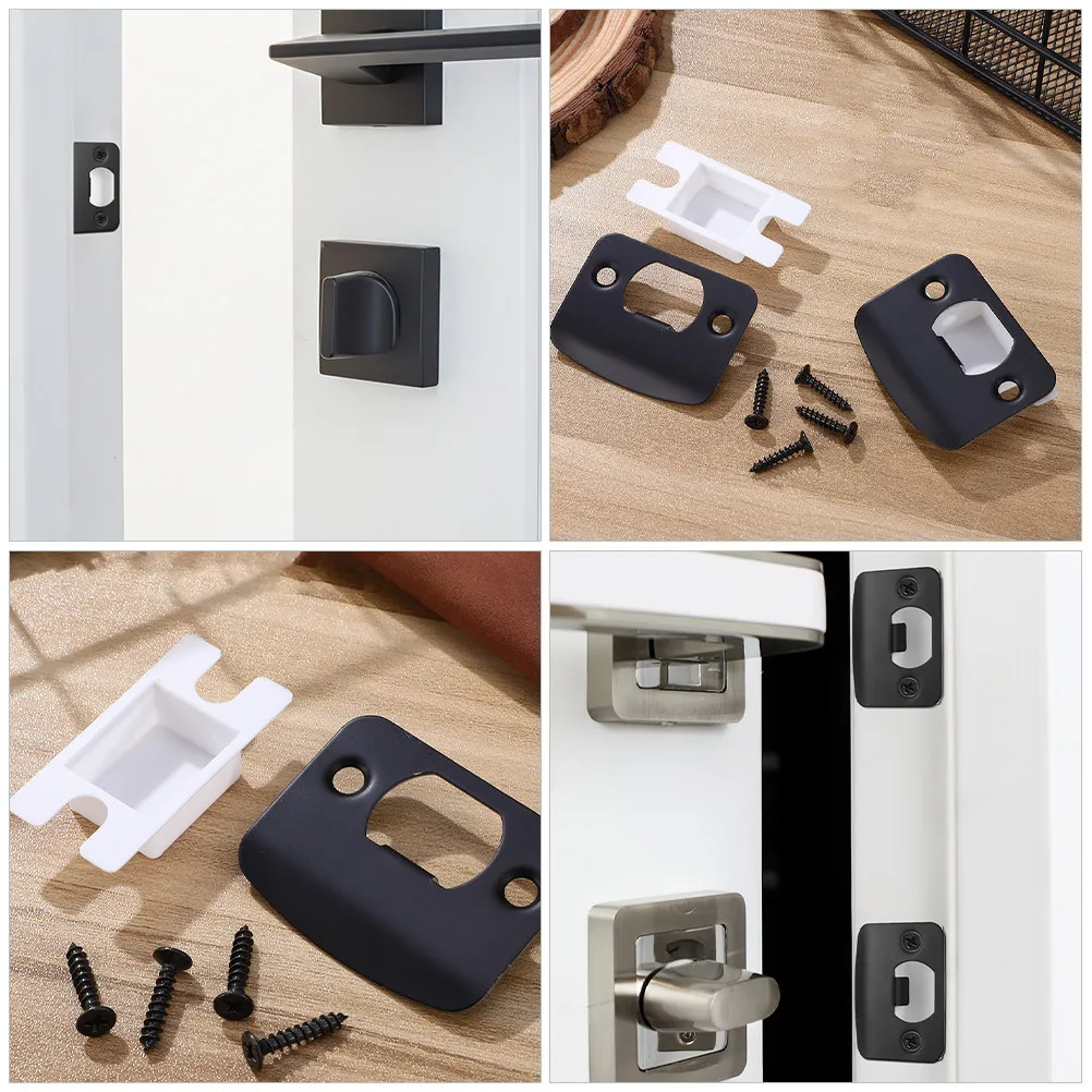 

2Pcs Stainless Steel Deadbolt Strike Plates for Door Locks Heavy Duty Rustproof Security Strike Plate for Home Office Shop