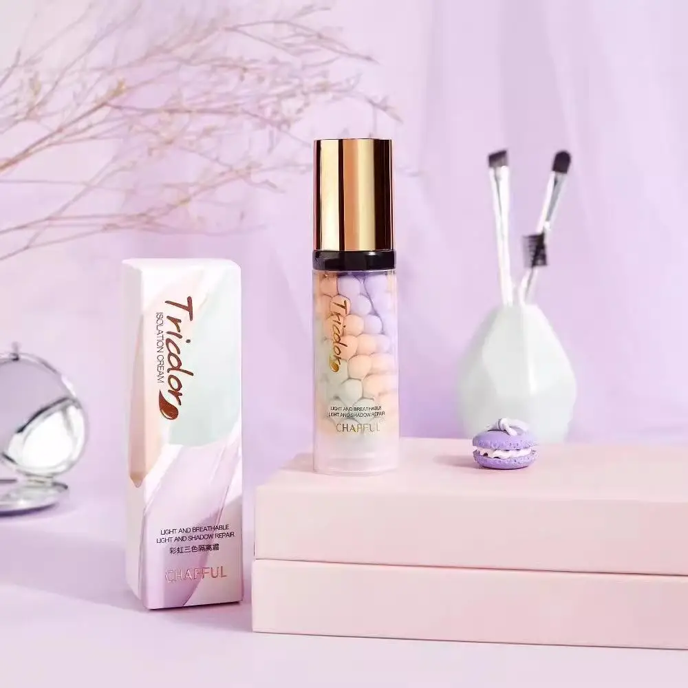 Correcteur liquide trois couleurs, Lotion d'isolation mixte, peau brillante Invisible, primaire hydratant, Base de maquillage pour le visage, fond de pores Z2Q3