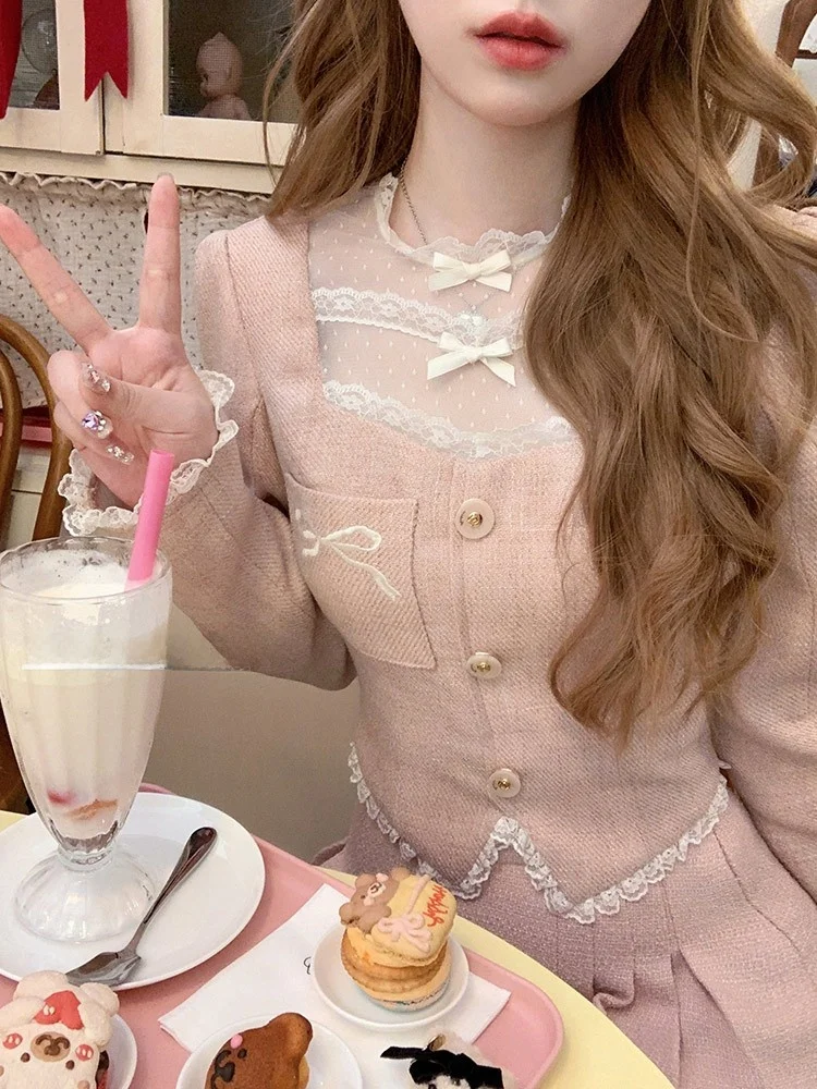 

Acaine Sweet Girl Long Sve Lace Top Women's Faionable Ele Sle Spring New Arrival Polyester Material Chinese Sle ...