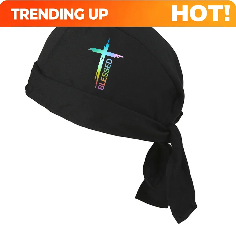 1pc Faith Love God Christian Print Pirate Bandana, Breathable Quick Drying Running And Cycling Pirate Wrap