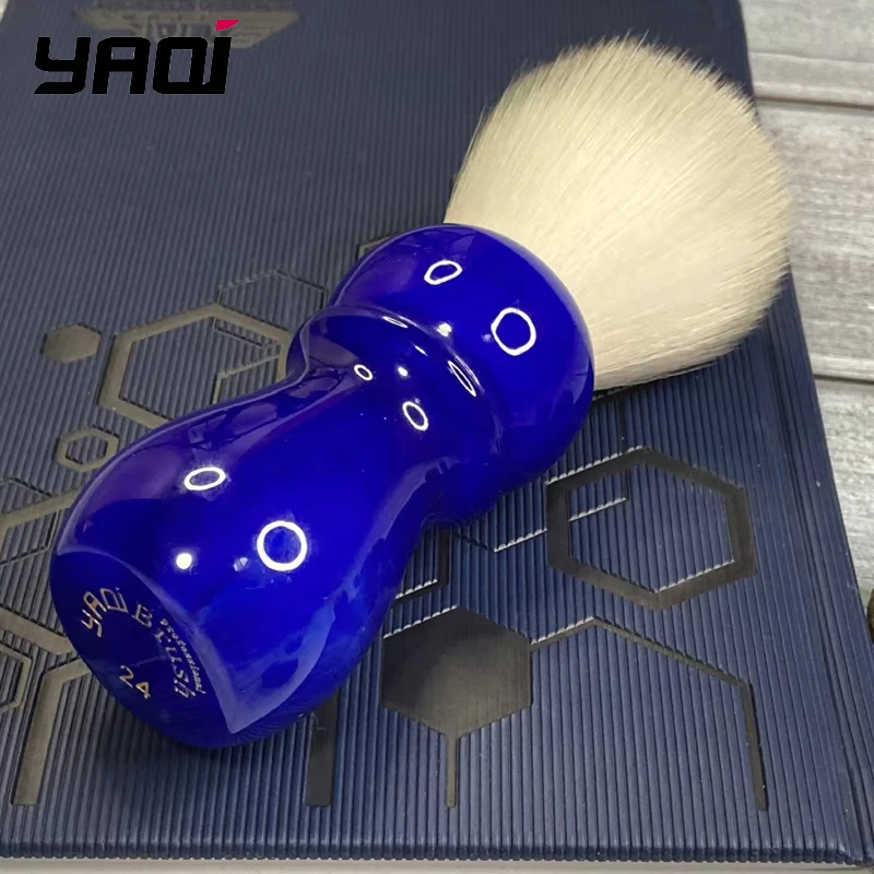 

Yaqi New Arctic Sky Deep Blue Handle 24MM Wet Shaving Brush For Mens Face Cleaing Maintainer Portable Fashion Beard Brush