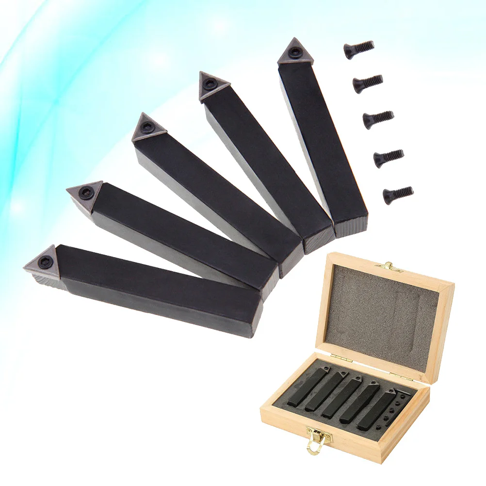 5 Stuks Draaibank Draaigereedschap Set 10 Mm Carbide Indexeerbare Getipt Saai Facing Gereedschaphouder Cnc Draaibank Gereedschap Cnc tool Kit