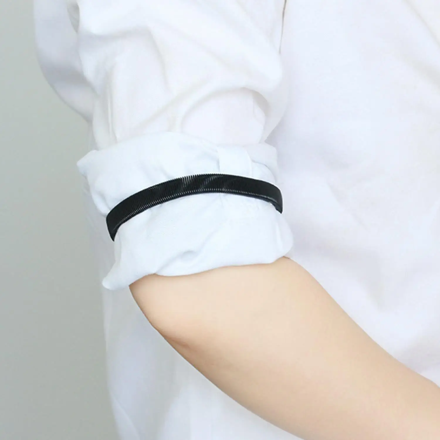 1 قطعة للجنسين مطاطا قميص كم حامل قابل للتعديل الذراع الأصفاد العصابات بسط مطاطا المعادن كم الأربطة الملابس والاكسسوارات #2