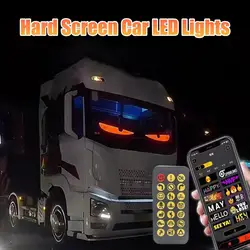 Kleurrijke Ooglamp Flexibel Zacht Scherm Voor Ramen Diy Dynamische Led-Verlichting Smartphone Controle Waterdichte Led Ogen Voor Autoruit