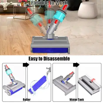 Mycí kartáč A74M pro Dyson V7 V8 V10 V11 V15 Elektrická mopovací hlavice pro mokré i suché vysávání se zeleným světlem čistí a suší tvrdé podlahy 10 nejlepší prodej limpiacristales dyson - №2