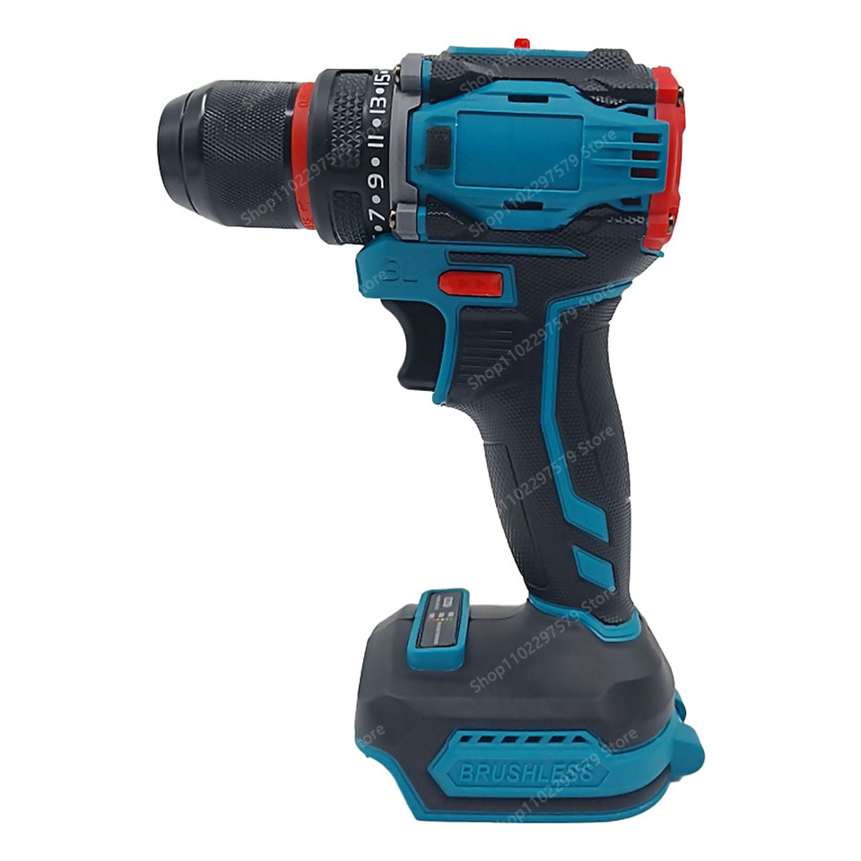  Brushless Cordless Electric Drill and Screwdrive Impact Power Tool for Home and Professional Use 18V Battery No Battery 