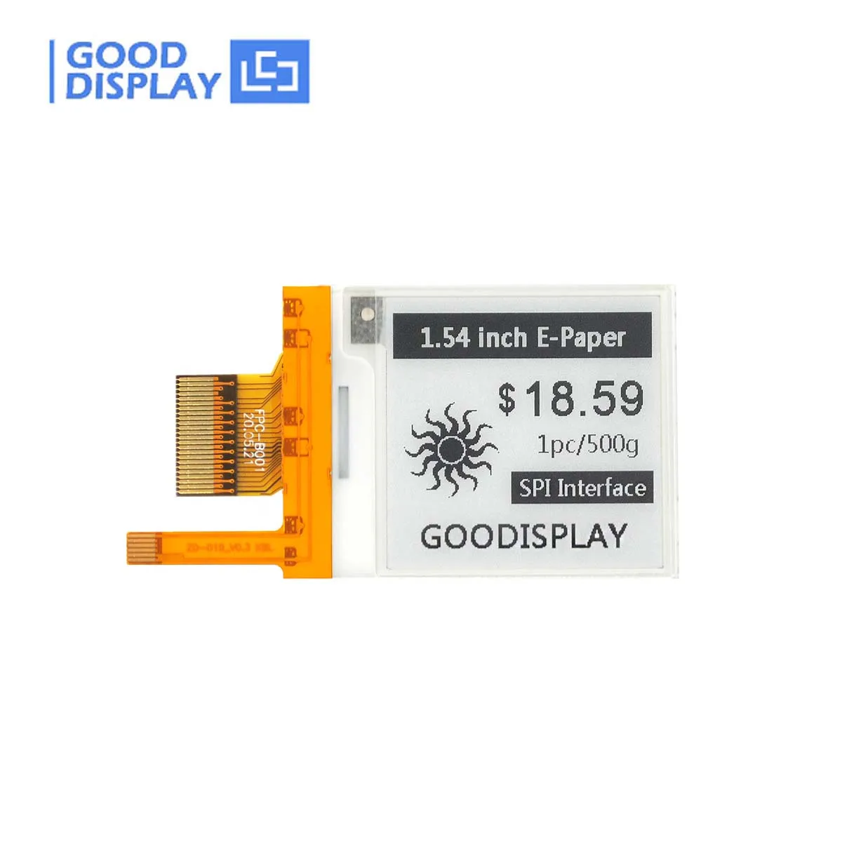E-Paper Display with Front Light | 1.54