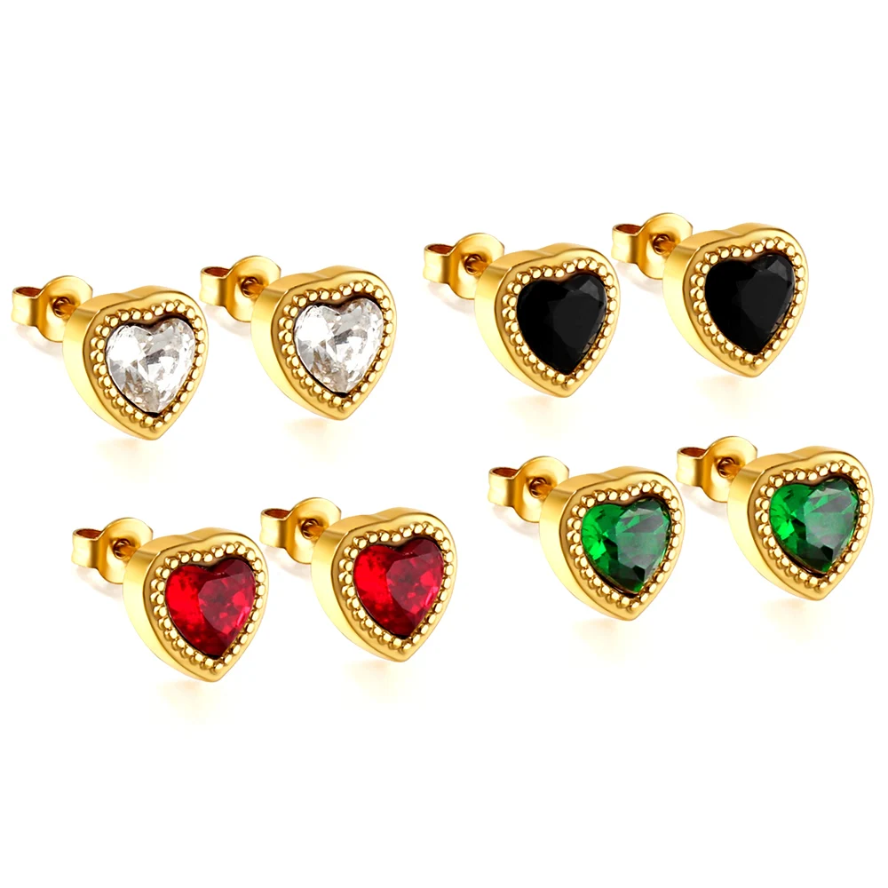 Vintage Kristall Schmuck Halskette Ohrring Set für Frauen Edelstahl lichtecht vergoldet Statement Nische Zirkon Zubehör