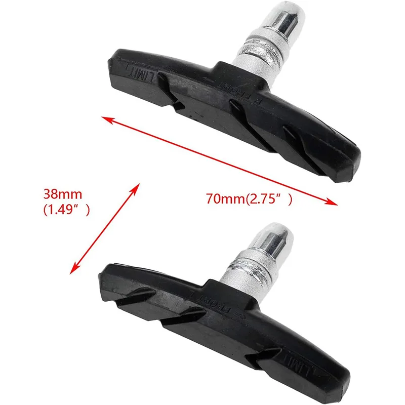 1 Pair Durable Bicycle Silent Brake Pads Riding Brake Mount Pad Shoe Block Rubber Pads Long Lasting Good