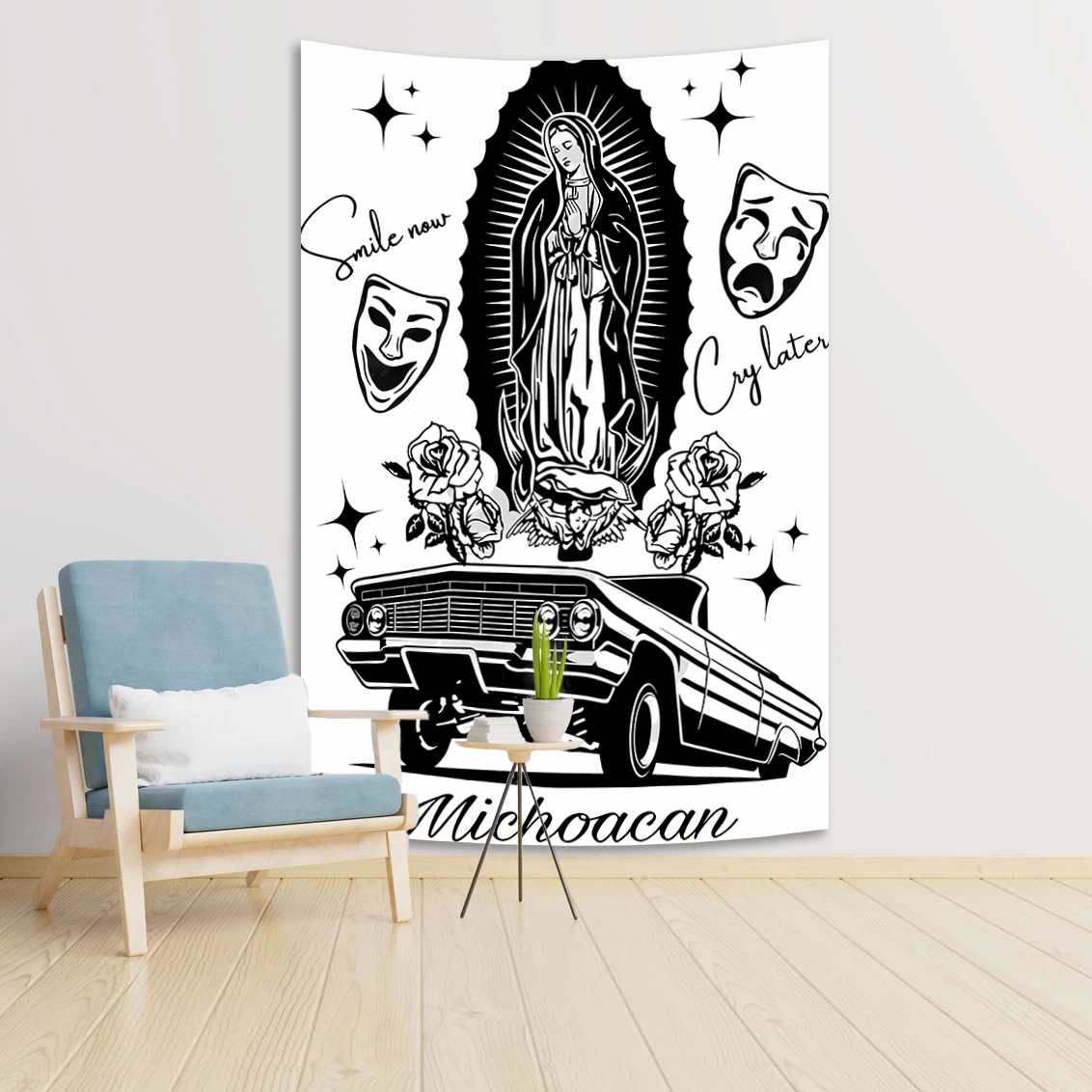 

Vintage Retro Car Animation Game Neon Sport Skyline Tapestry Wall Decoration Bedroom