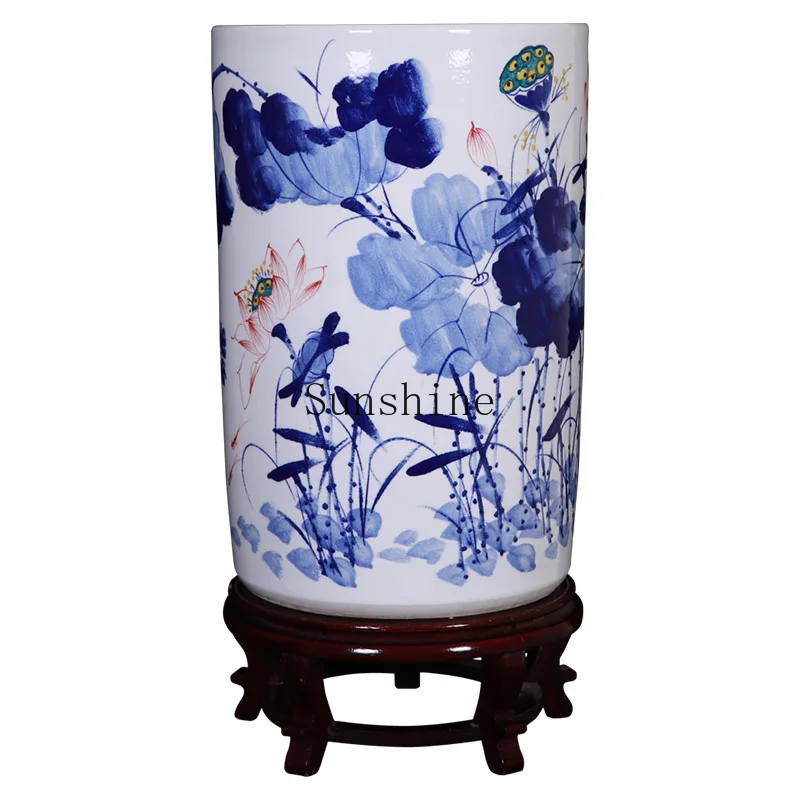 Floor-to-ceiling vase calligraphy and painting scroll cylinder and flower arrangement for your storage quiver