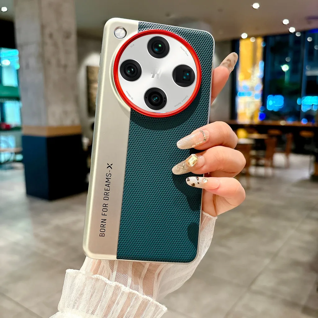 

For OPPO Find X8s, X8 Ultra Case ELVEV Triangle Pattern Plain PU Leather Hard PC Lens Protection Back Phone Cover