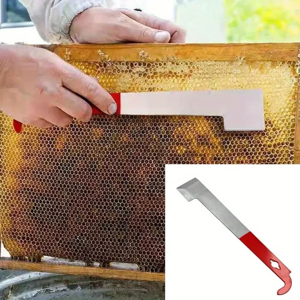 27CM Beekeeping Tools Stainless Steel Curved Tail Scraper Agricultural J-type Pigtail Knife Beehive Scraper