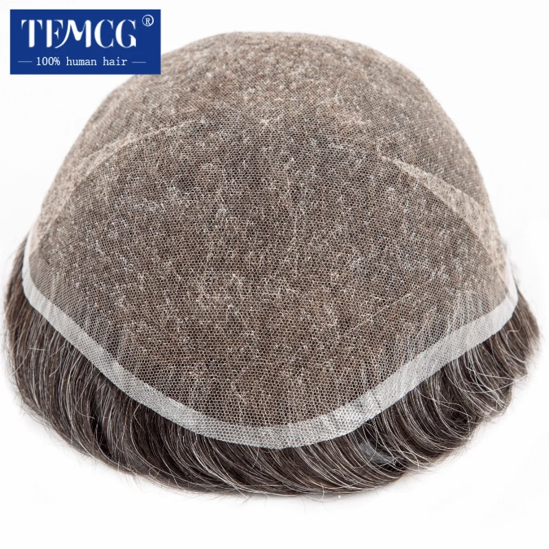 Swiss Lace Toupee Ultra Delicate AIR-Lace Male Hair Prosthesis Breathable 100% Human Hair Toupee Men System Unit Mens Wig