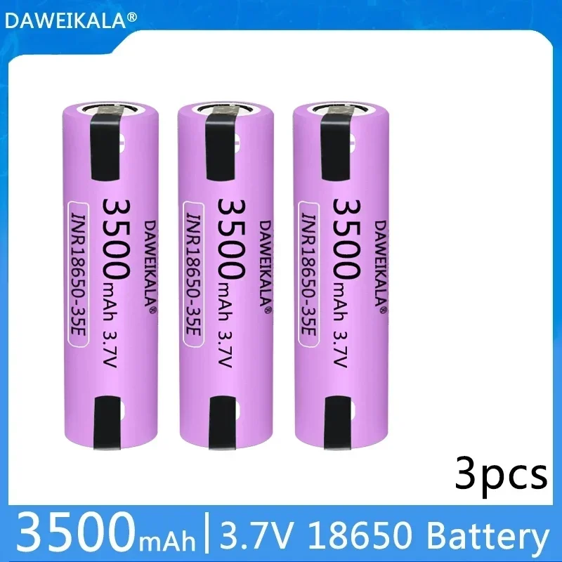 2023 Nová 35E 18650 3500mah Vysoce výkonná dobíjecí baterie s vysokým vybíjením, 20A vysoký proud + DIY nikl - náhled 3