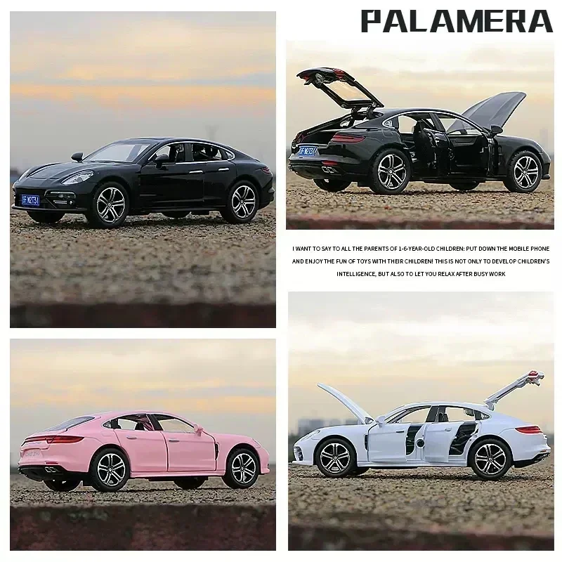 1:32 Porsche Panamera Alloy Car Model Toys Diecast Cars with Sound Light Pull Back Models Toys for Boys Gift