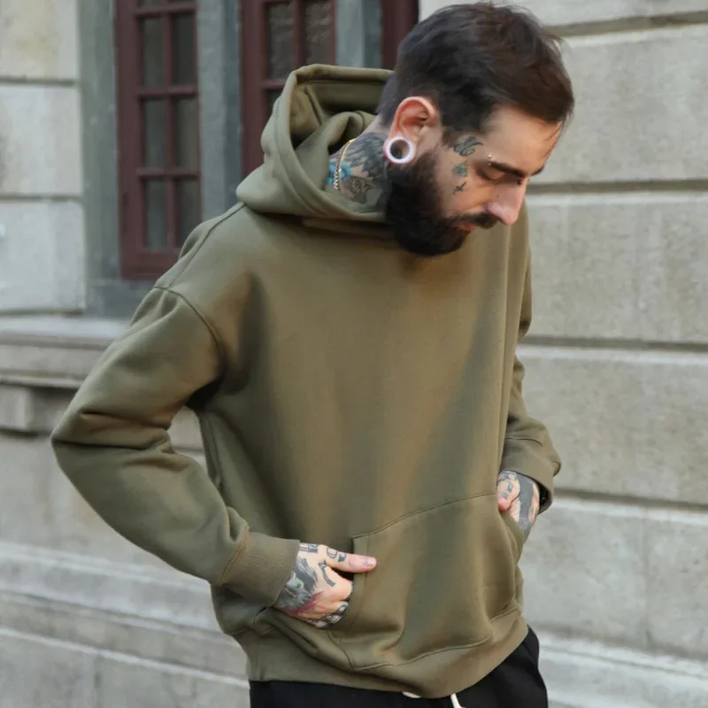 MRMT 2024 Brand New Men's Sweater Hoodie Oversize Silhouette Fall Shoulder Camel Pullover Hoodies Sweatshirts Hoody