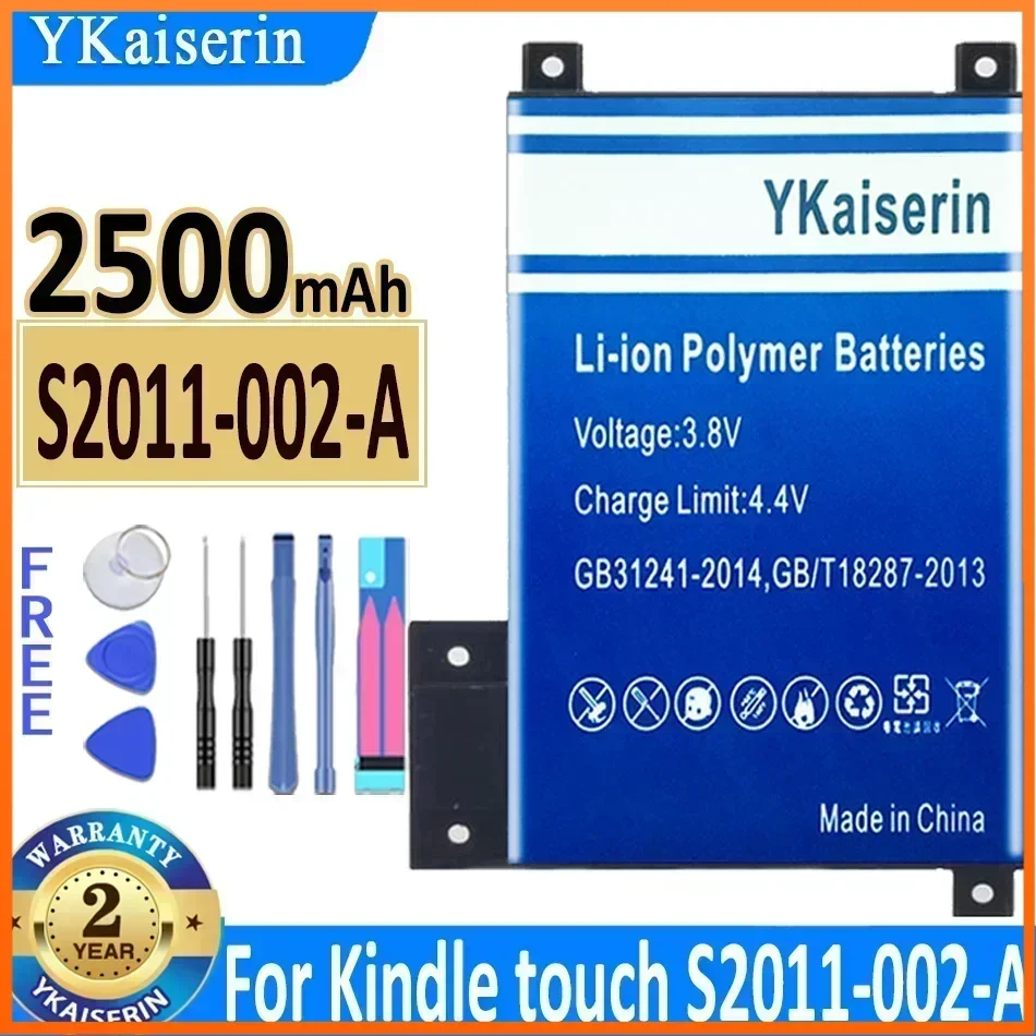 YKaiserin NEW 2500mAh S2011-002-A Battery for Amazon Kindle Touch S2011-002-A DR-A014 S2011-002-S 170-1056-00 D01200 Batteries