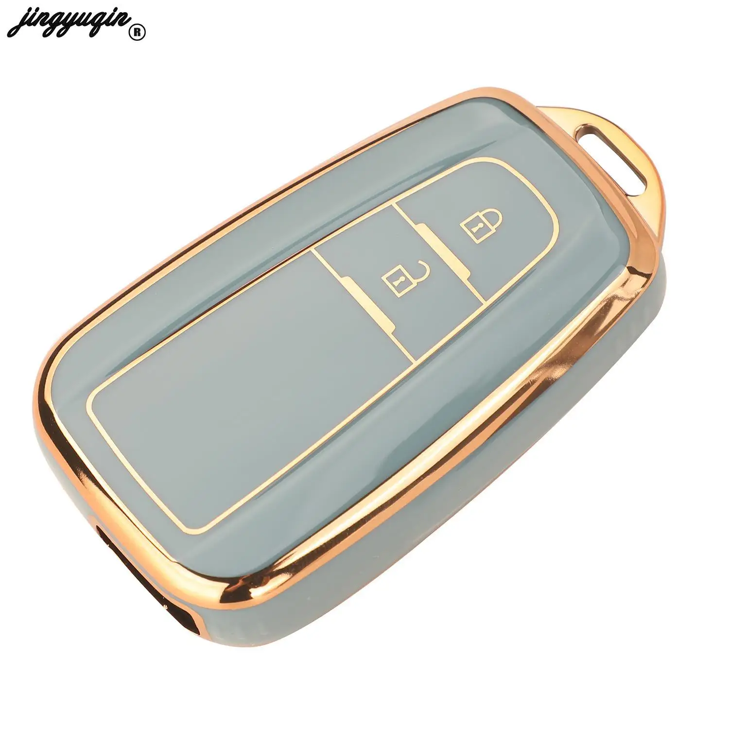 Jingyuqin-غطاء مفتاح بعيد من البولي يوريثان لتويوتا ، كامري ، rav4 ، بريوس ، اتفاقية حقوق الإنسان ، c-hr ، أفالون ، كورولا ، لاند كروزر ، برادو ، اكسسوارات