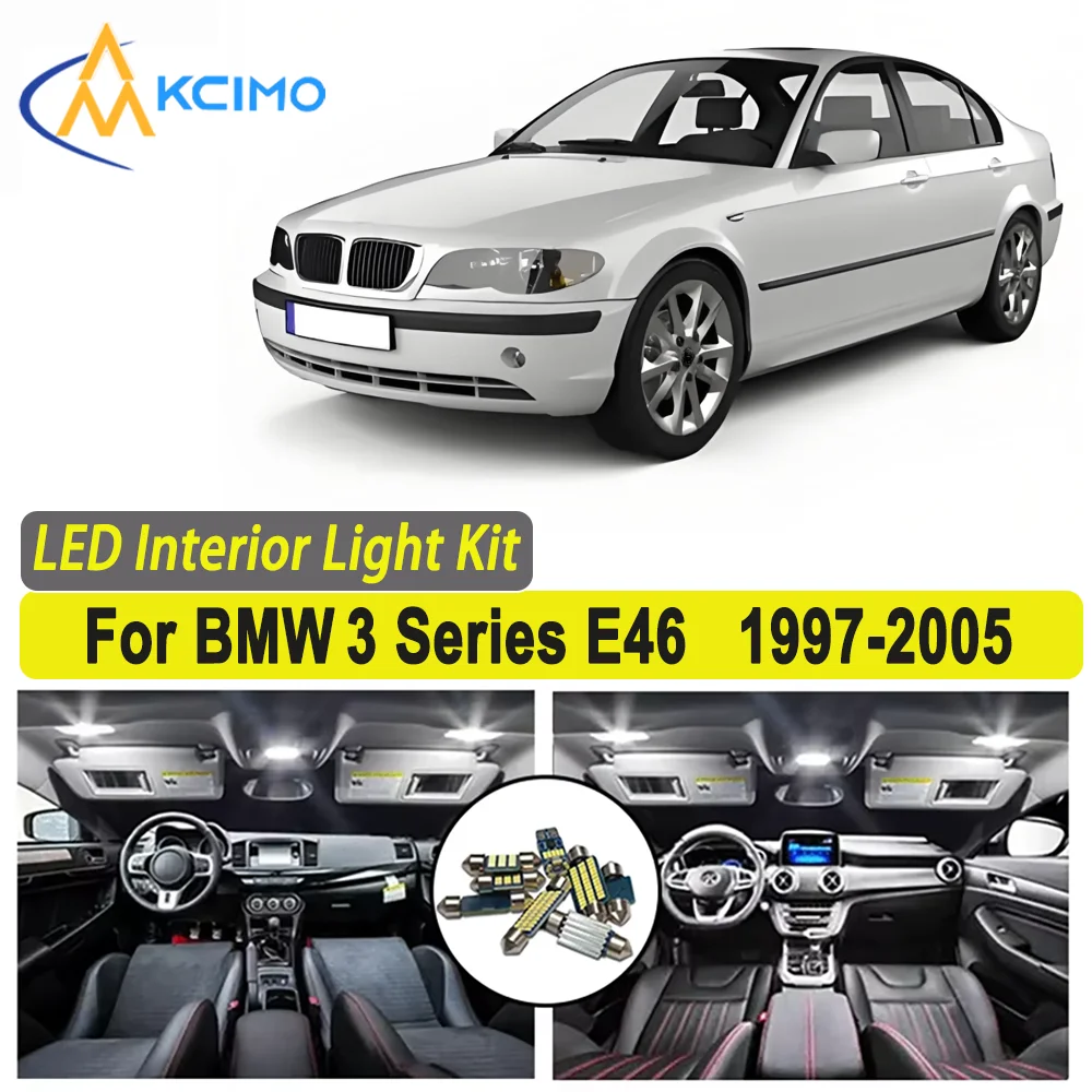 

Kcimo For BMW 3 Series E46 (1997-2005) Premium Bright LED Interior Dome Map Trunk Light Kit Car Led Lamps Canbus Car LED Lights