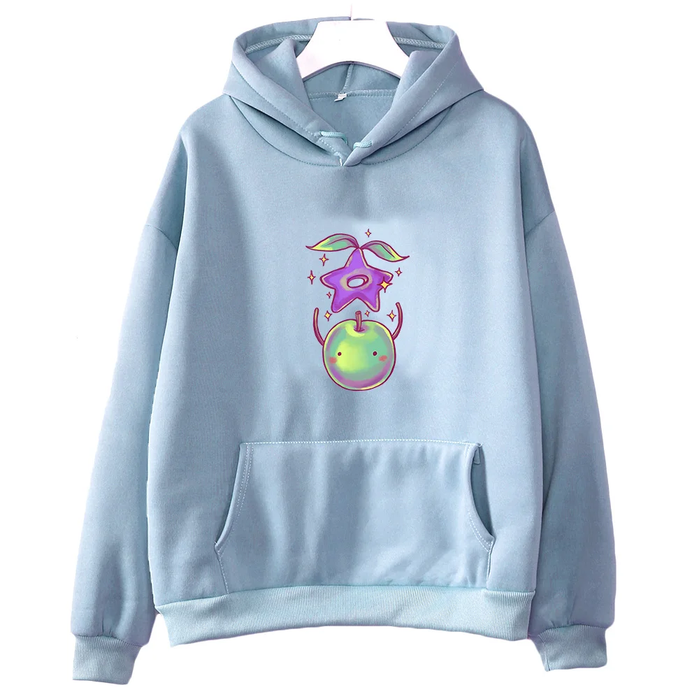 Stardew Valley Junimo Pattern Hoody Women Fashion Long-sleeve Sweatshirts Cute Cartoon Graphic Hoodie Comfortable Casual Tops