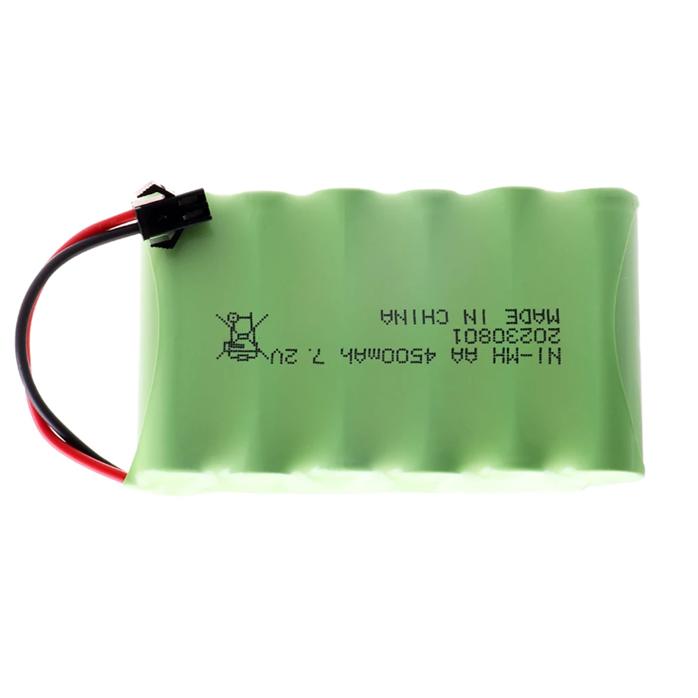 7.2V 4500mah 3000mAh Ni-MH AA Rechargable Battery SM Plug and charger set For RC Truck ca boat toys model 7.2 v 3500 mah battery