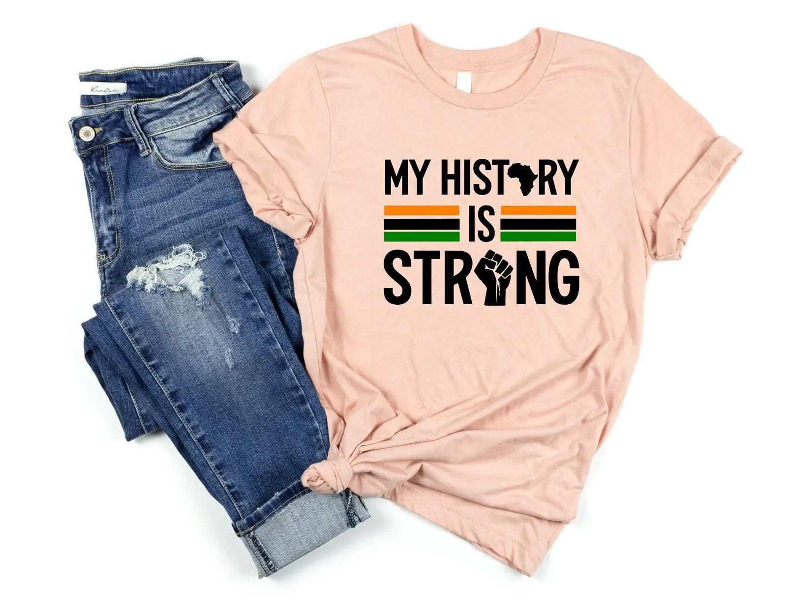 My History is Strong T Shirt Black Equality BLM African American Women Month