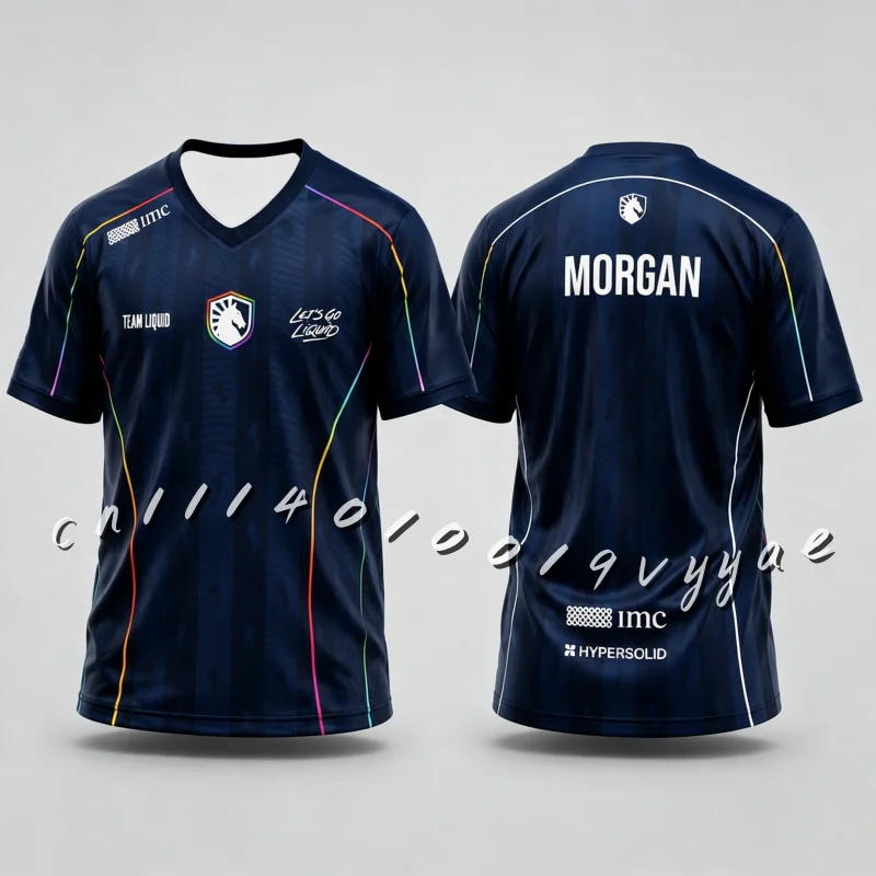 2026 Heißes Team Liquid LOL Trikot League of Legends Trainingsuniform MSI Fans Souvenir T-Shirt Herren Sommer Oberteile Familie Kinder T-Shirts – Detail 4