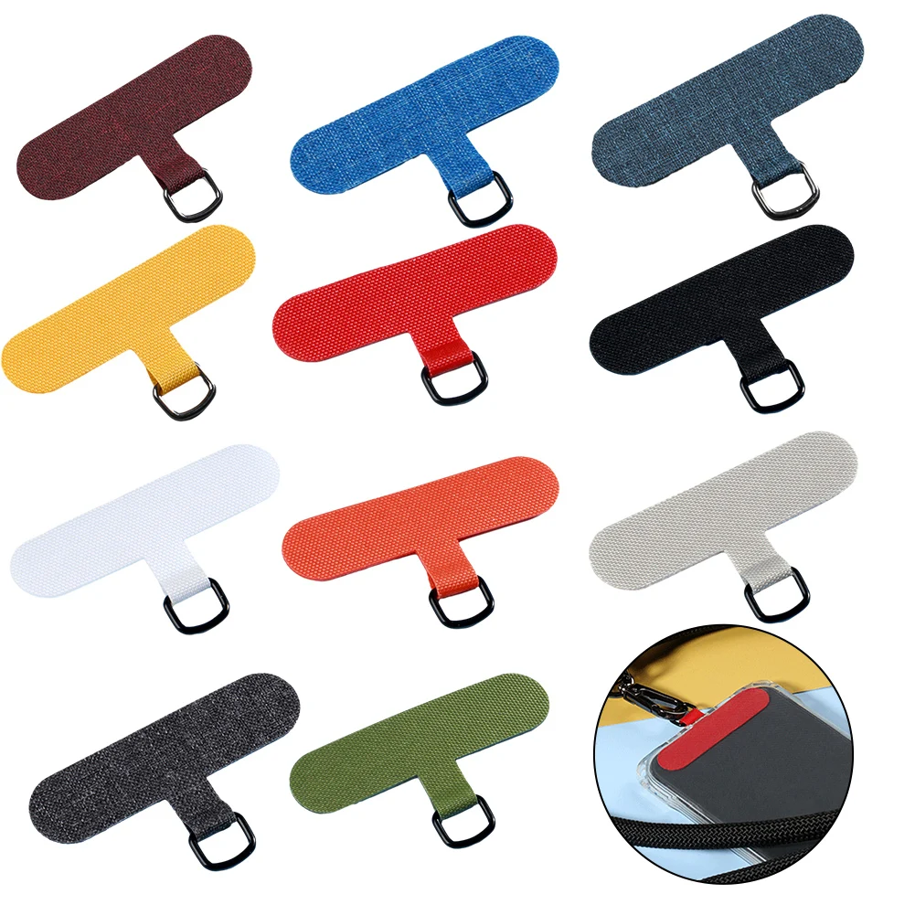 1x Mobile Phone Lanyard Strap Gasket Anti-lost Canvas Detachable Phone Hanging Cord Patch Sling Tether Pad Ultrathin Accessories