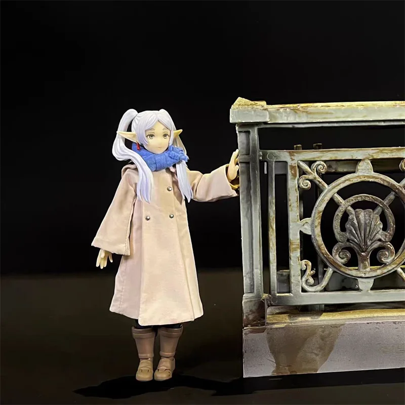 1/12 Scale Classic Anime The Buried Florian Magic Maker Windbreaker Coat Blue Scarf Fit 6inch shf Action Figure Body Models