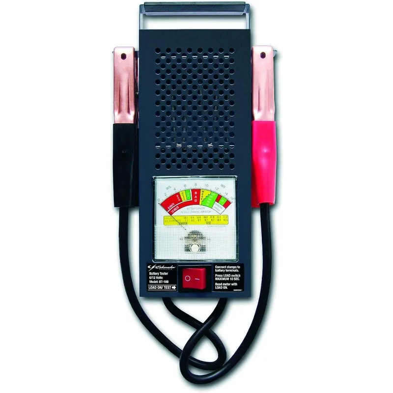 

Battery Load Tester and Voltmeter, BT-100-100 Amp, Easy-to-Read and Accurate, Heavy-Duty Clamps, Dur