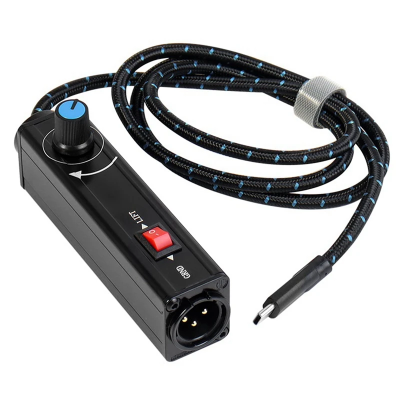 

USB Type-C XLR Audio Isolator With Volume Adjust Noise Reduction Filter Ground Loop Isolator For All Dynamic Microphones