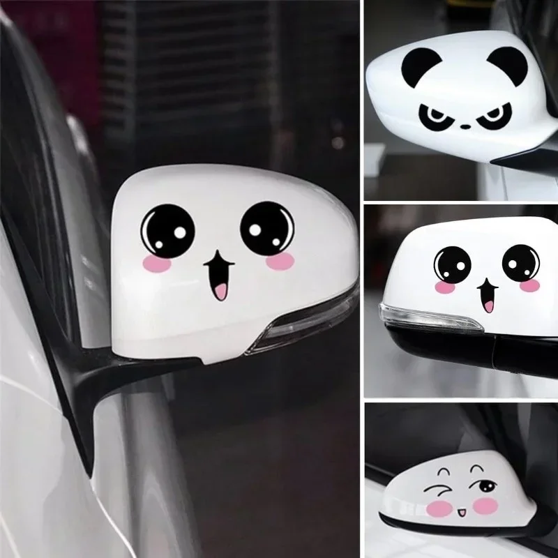 

2 шт./компл., 12 см, наклейки с милым лицом и пандой — высококачественный винил для ноутбука, бутылки с водой и телефона — съемный очаровательный деко