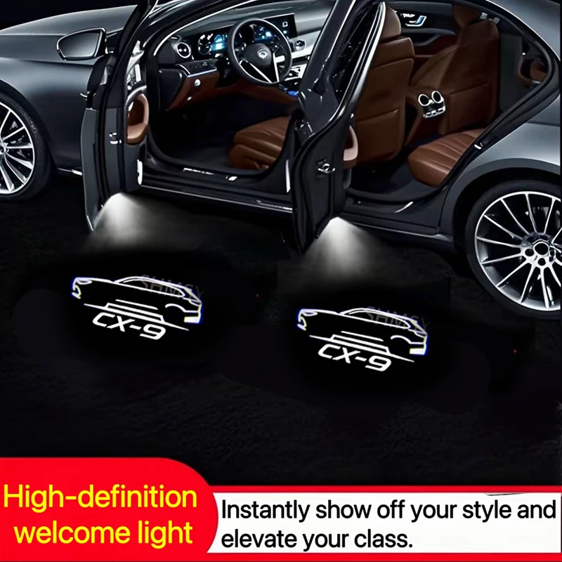 

Светодиодный проектор логотипа для дверей автомобиля, HD-подсветка, проекционная лампа-проектор для Mazda CX-9 2006-2016, RX-8 2004-2010, A8 ATENZA 2008-2012