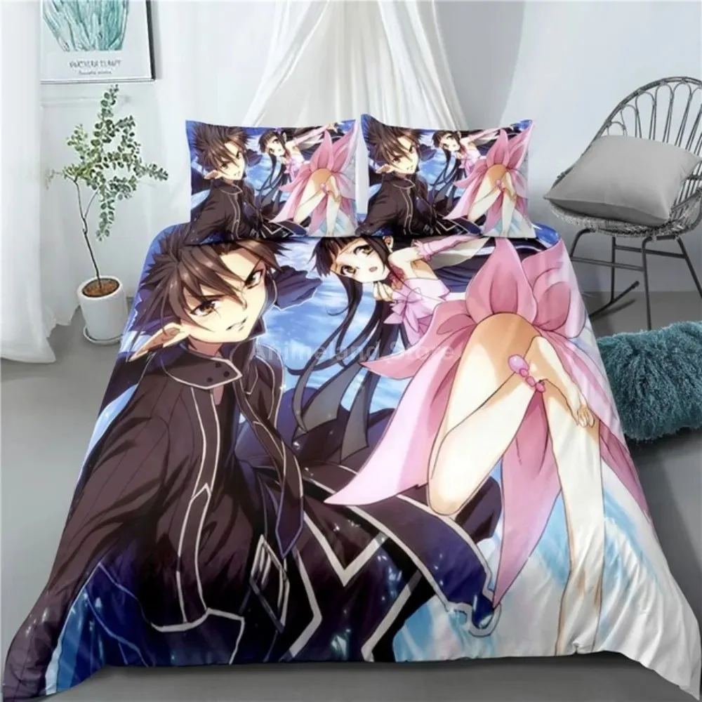 

Sword Art Online Bedding Set Anime Bed Linen Quilt Duvet Cover Sets Home Decor Twin Single Queen King Size Fashion Gift Cartoon