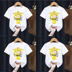 This Construction Worker Is 2 3-10 T Shirt Excavator T-Shirt Birthday Party Gift Shirt Boys Girls Short Sleeve Tees Summer Top