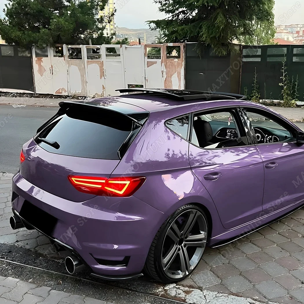 Für Seat Leon 5F FR MK3 5-Türer 2013-2019 Heckscheiben-Seitenspoiler Auto-Fenster-Zierleiste Heckdach-Kofferraum-Flügel Splitter Tuning – Detail 9