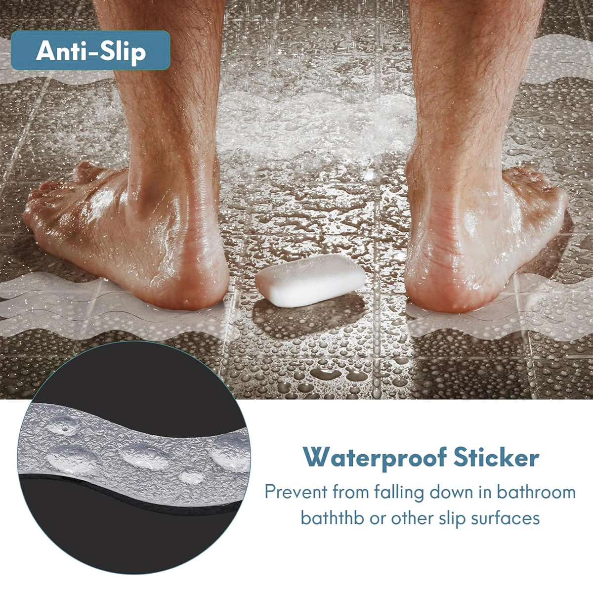 

Anti Slip Strips Shower Treads Stickers Colored Non Slip Bath Safety Strips Appliques Anti Skid Tape for Bathtub Shower Stairs F