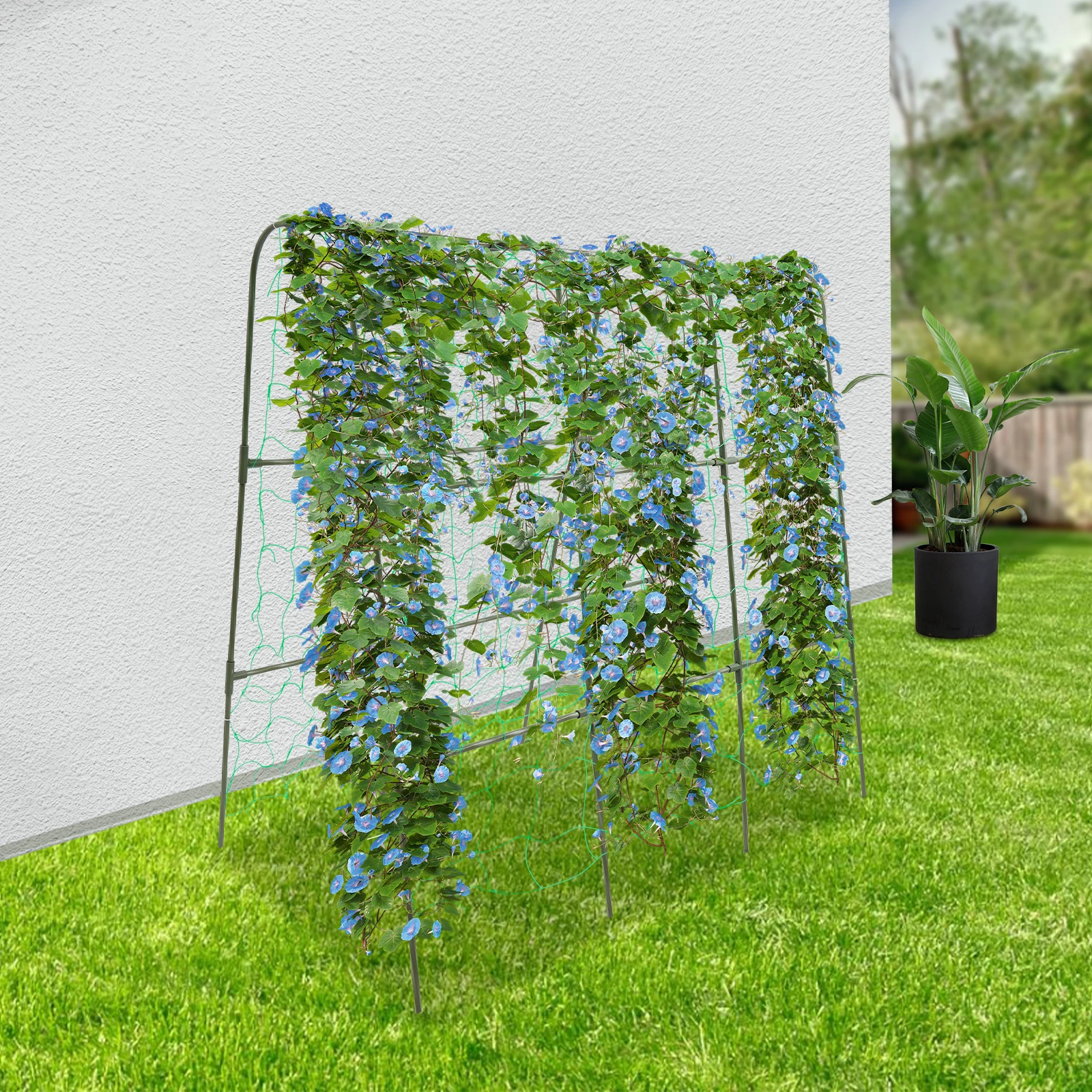 정원 아치 터널 격자 녹 저항 식물 등반을 위한 야외 오이 격자 농지를 위한 강력한 구조