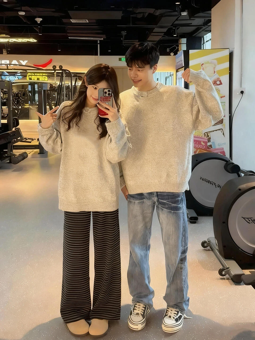 

Мужской вязаный свитер Light ey round Ne, осенне-зимний, в корейском стиле, для пар, Cleanfit, внутренний слой, топ