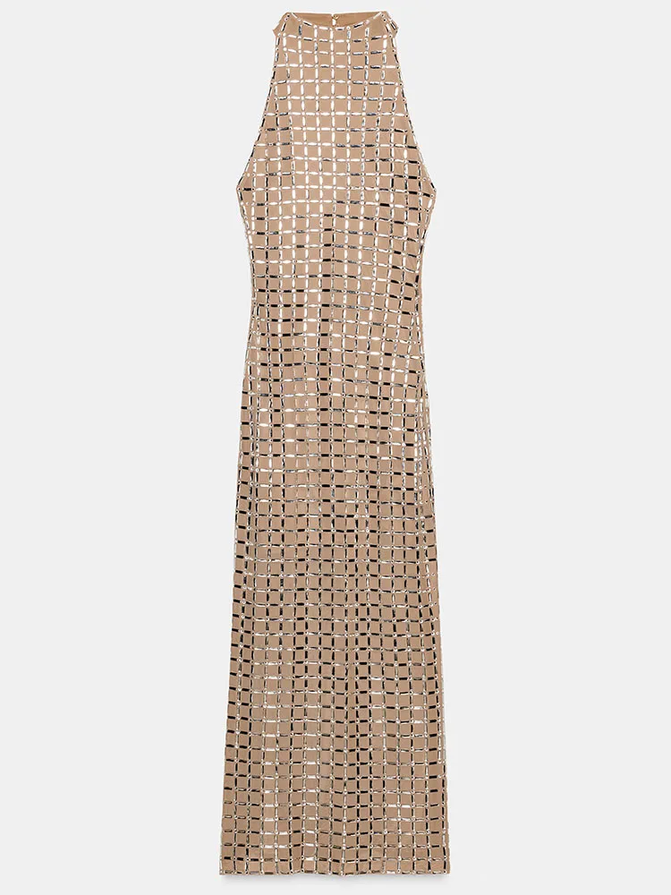 High-end inverno novo feminino dr za2025 brilho decoração me ne pendurado design svel par usar todos outros 00% tecido