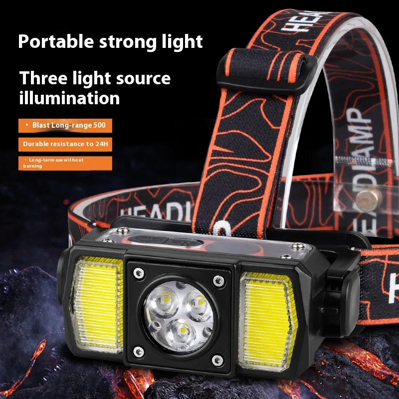 

COB Headlamp LED Work Light High Powerful Sensor Headlight Type-C Rechargeable Torch Waterproof Camping Fishing Search Lantern