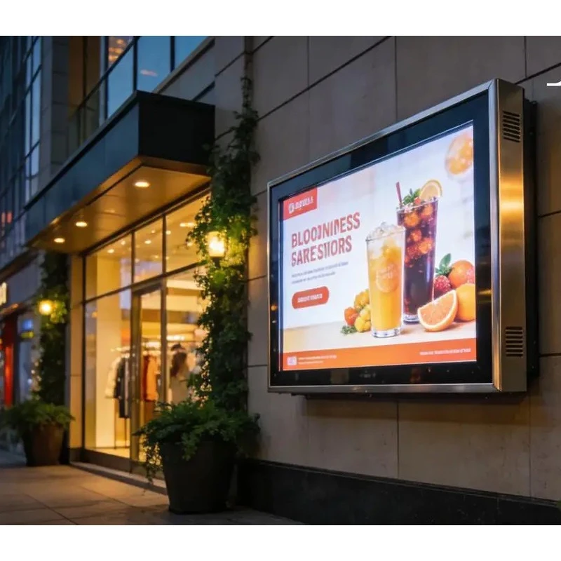 32-65 wall hanging horizontal and vertical screen air-cooled waterproof sunscreen out-of-home advertising machine information