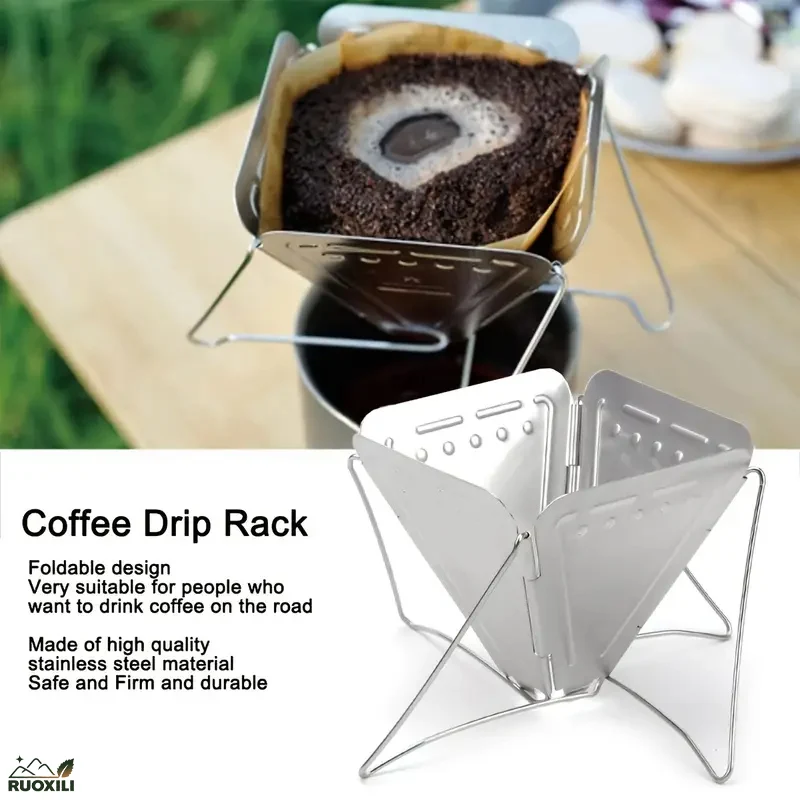 

Stainless Steel Coffee Dripper Filter Holder,Folding Reusable Pour Over Coffee,Pour Over for Office Home Travel Picnic Campin
