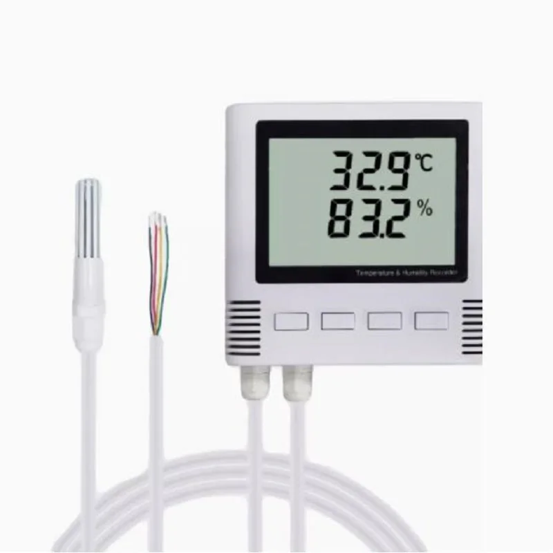 Current type temperature and humidity transmitter large screen display analog output 4-20mA power cabinet moisture-proof cabinet