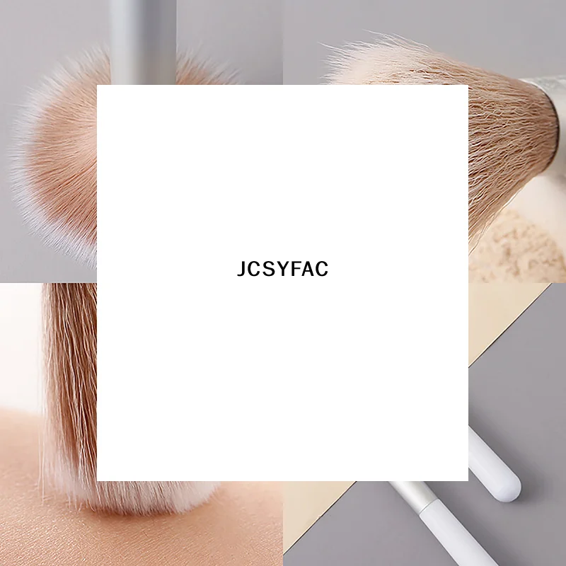 Pincel de maquiagem multifuncional com cabo redondo, pincel profissional para pó, base, blush, acessórios cosméticos, 1 peça